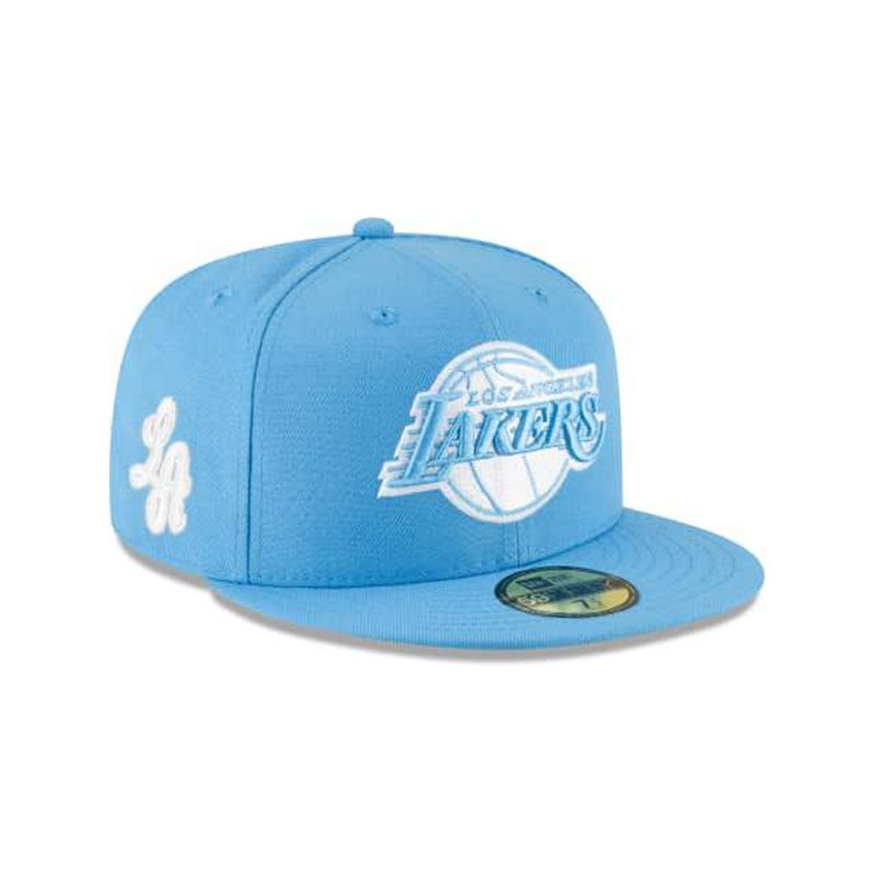 NBA Los Angeles Lakers City Edition Alt 59Fifty Fitted (JUP8939) - Blue New Era Caps